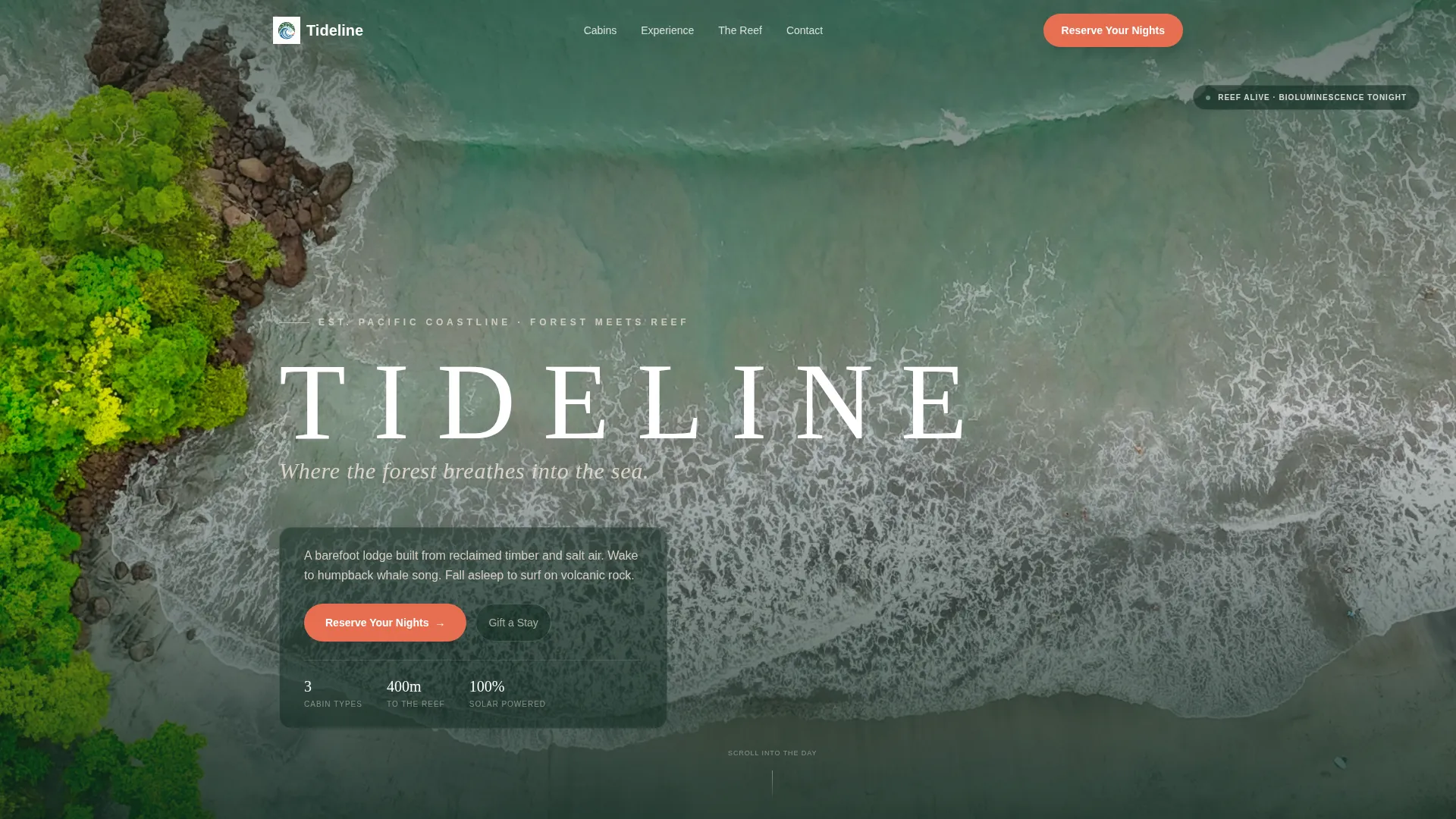 Eco Lodge Landing Page Template, Immersive Booking