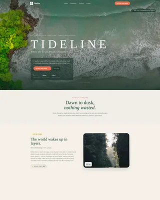 Eco Lodge Landing Page Template, Immersive Booking