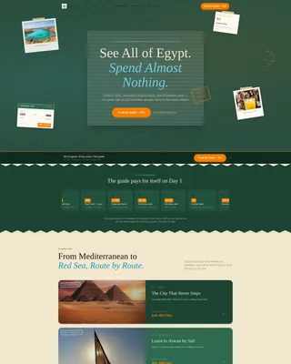 Egypt Budget Travel Guide Landing Page Template