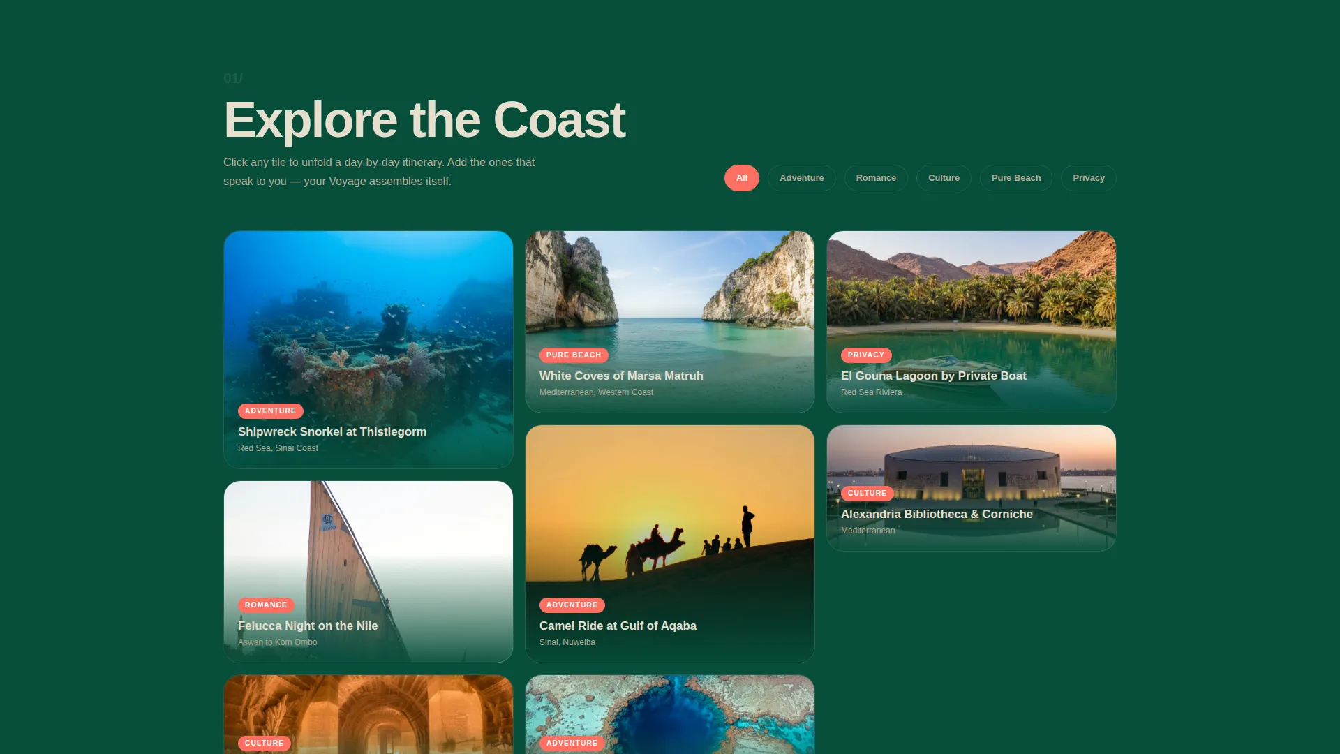 Egypt Honeymoon Package Landing Page Template