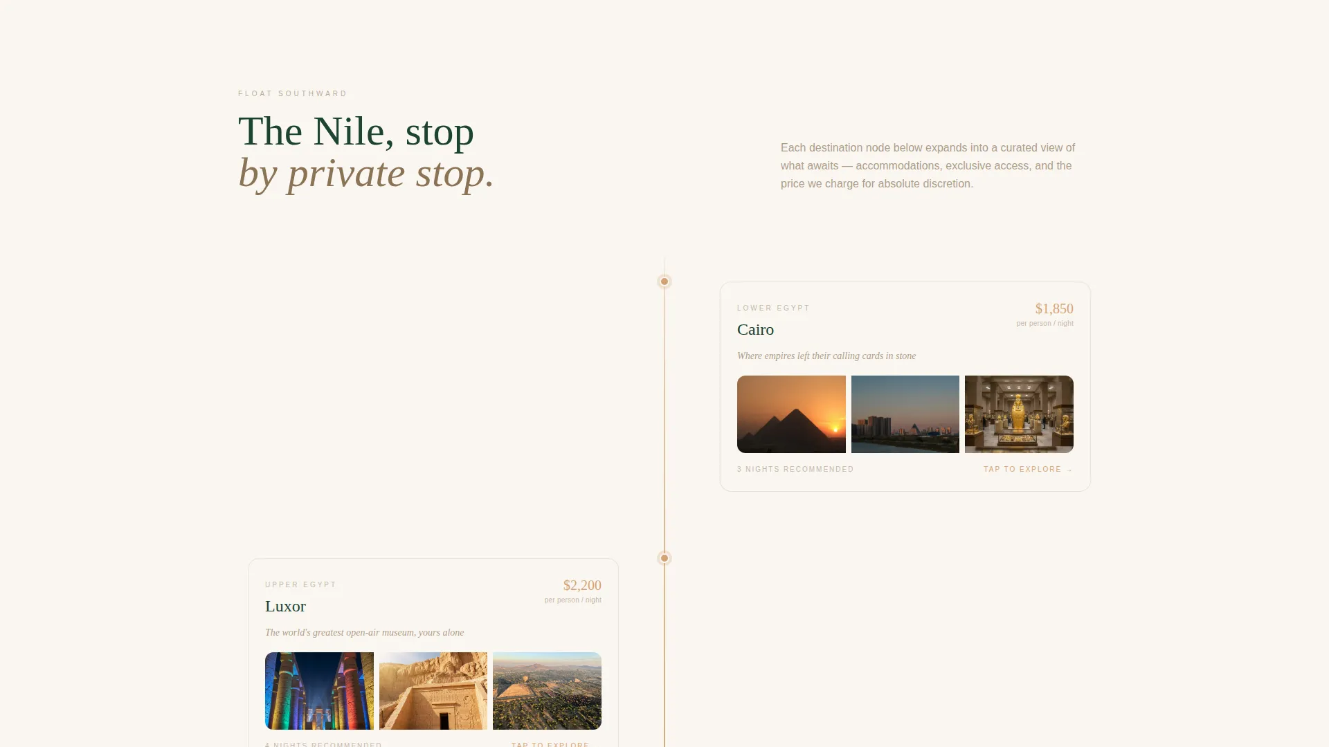 Egypt Luxury Travel Agency Landing Page Template