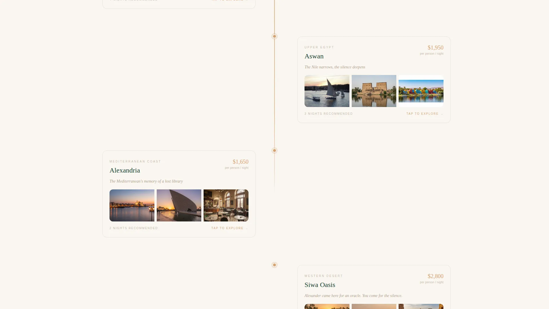 Egypt Luxury Travel Agency Landing Page Template