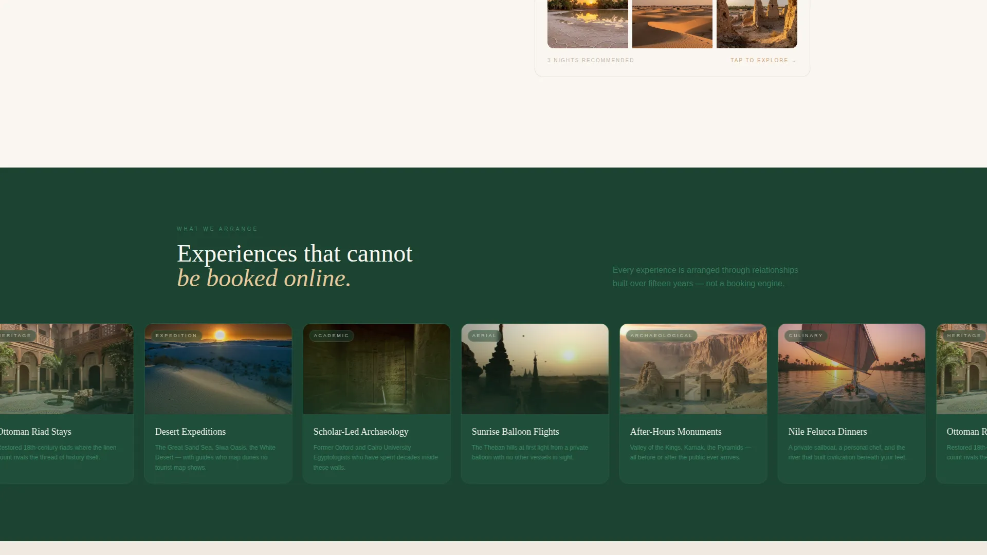 Egypt Luxury Travel Agency Landing Page Template