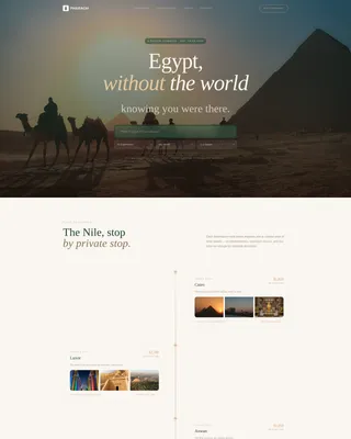 Egypt Luxury Travel Agency Landing Page Template