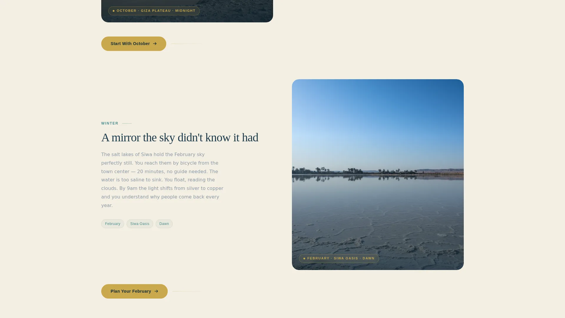 Immersive Egypt Solo Travel Landing Page Template