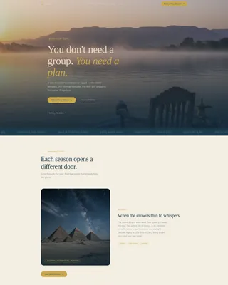Immersive Egypt Solo Travel Landing Page Template