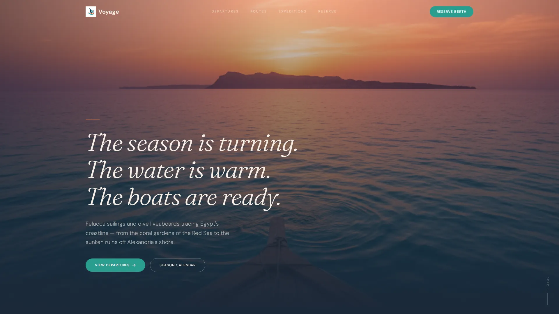 Immersive Egypt Tour Operator Landing Page Template