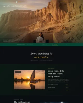 Immersive Egypt Travel Guide Landing Page Template
