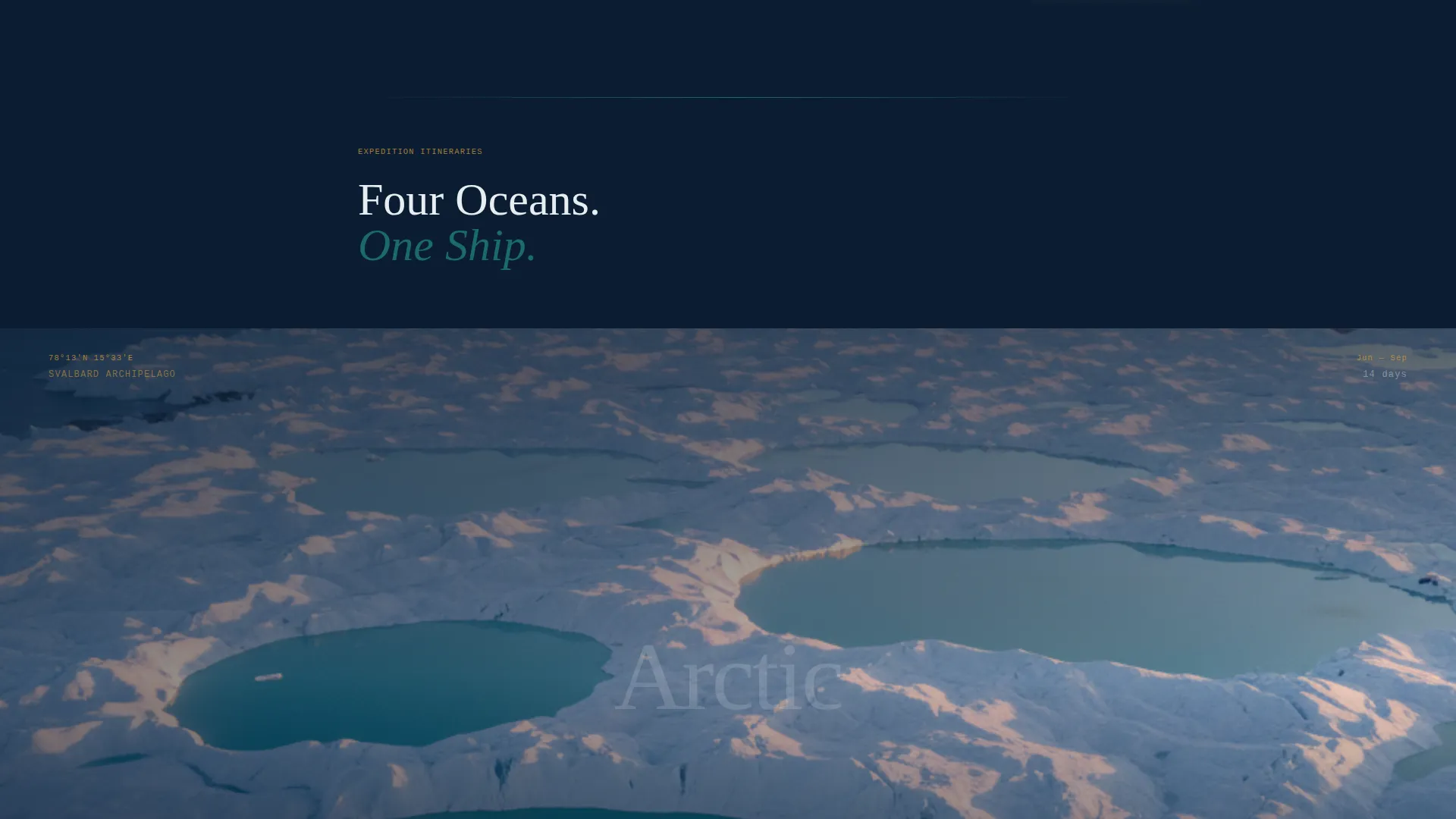 Cinematic Expedition Cruise Landing Page Template