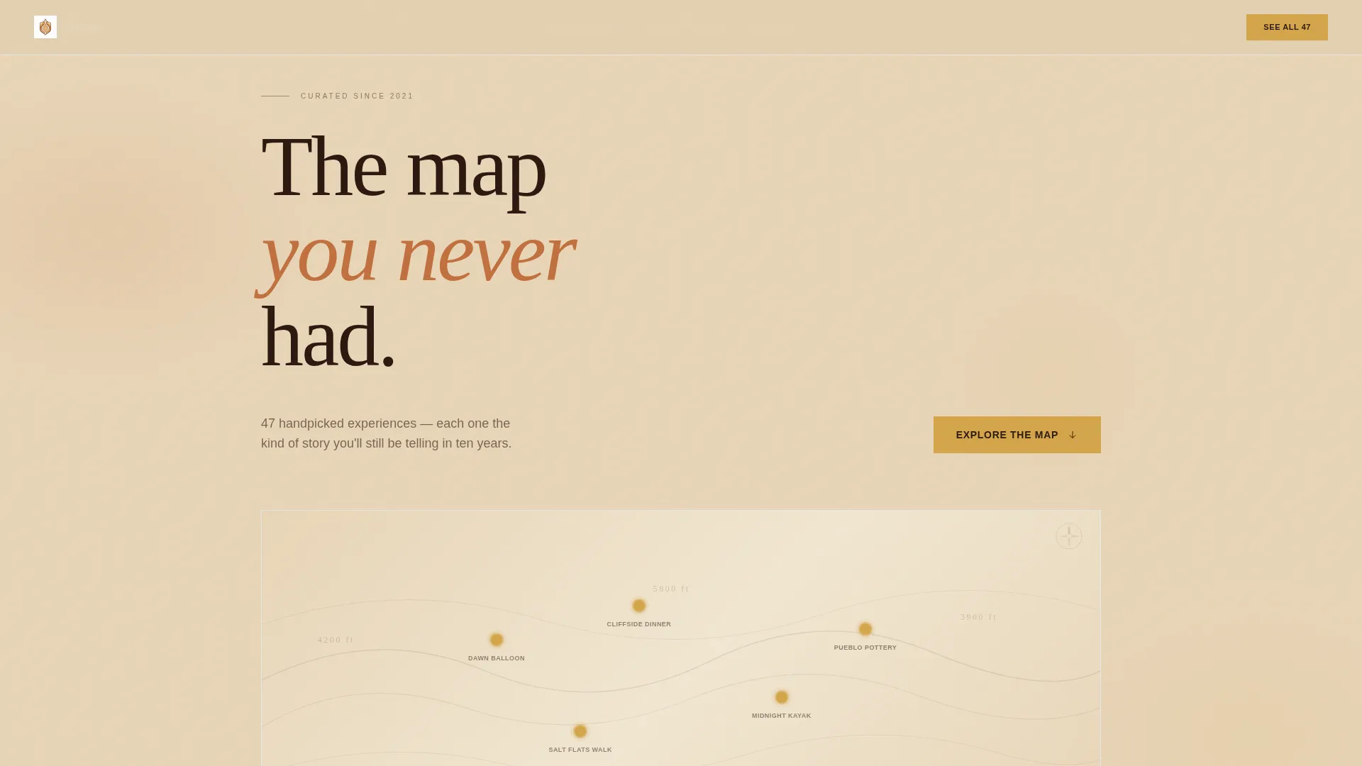 Luxury Experience Booking Landing Page Template