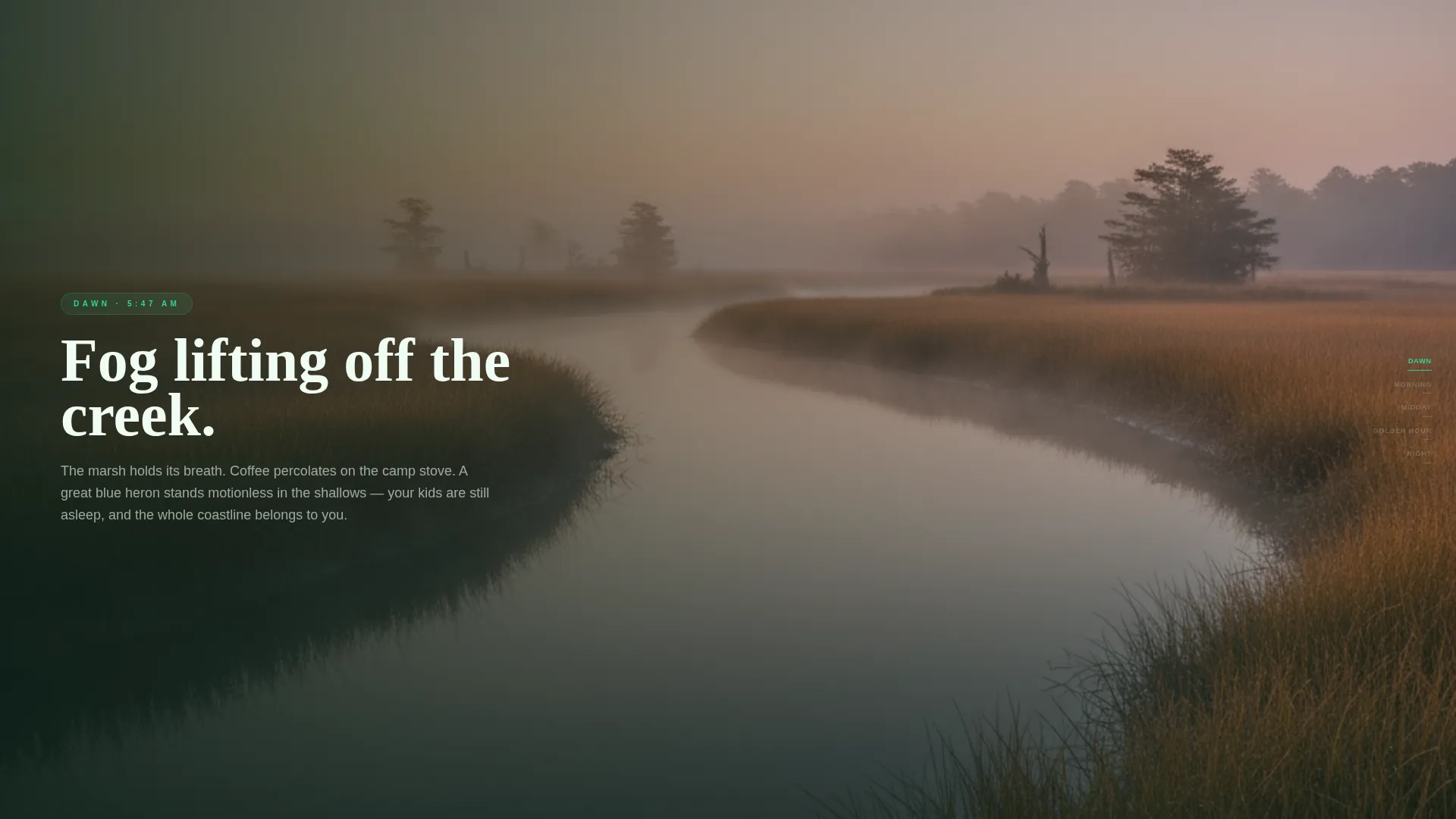 Immersive Family Campground Landing Page Template