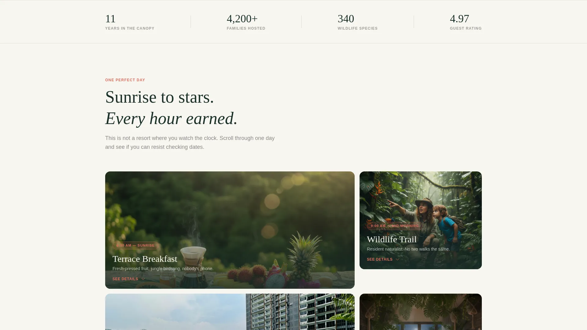 Family Resort Gallery & Detail Landing Page Template