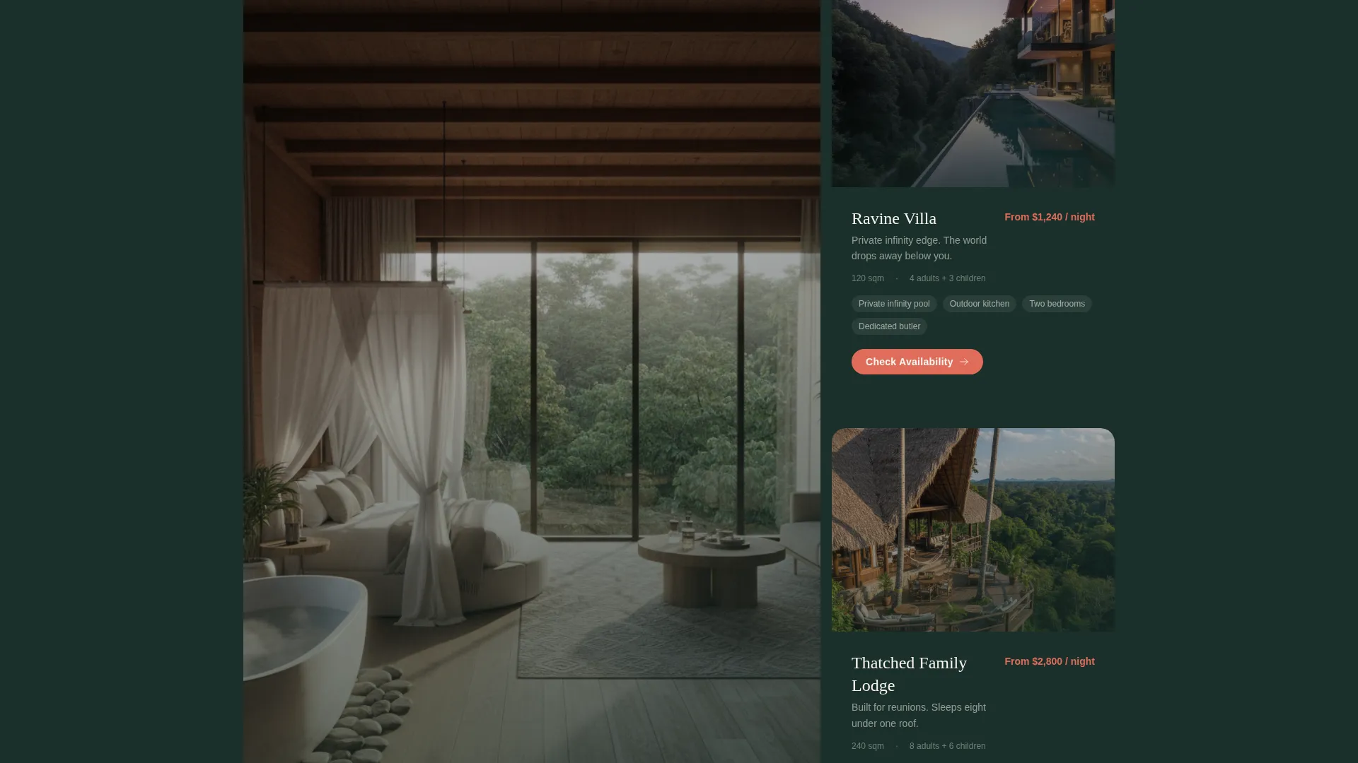 Family Resort Gallery & Detail Landing Page Template