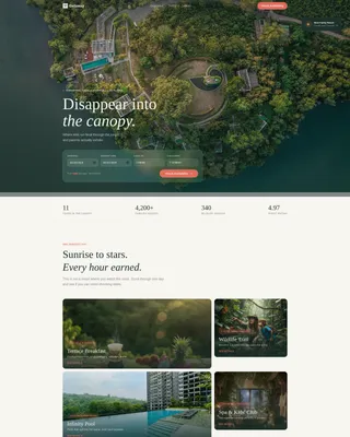 Family Resort Gallery & Detail Landing Page Template