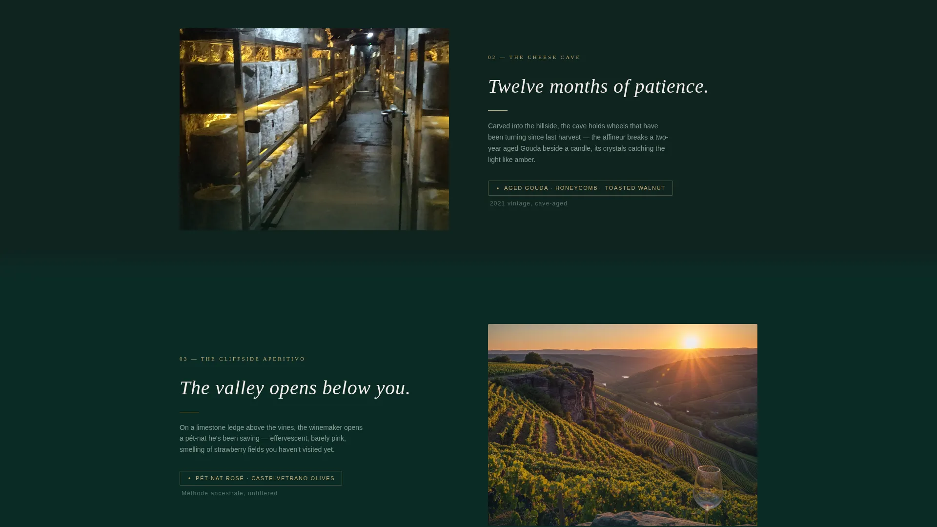Food & Wine Tour Event Registration Landing Page