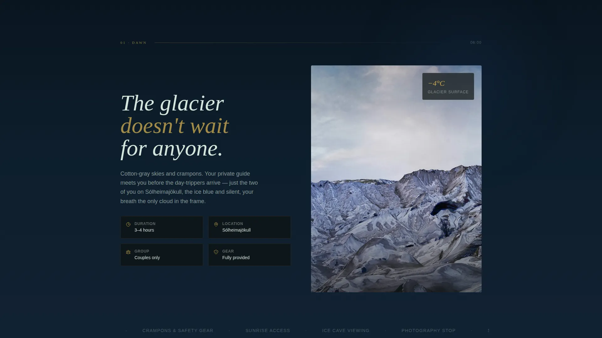 Iceland Travel Specialist Booking Website Template
