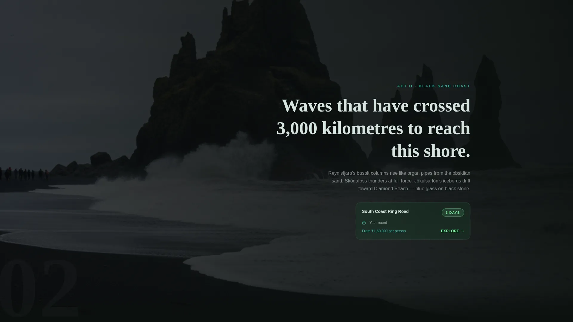 Iceland Journey Landing Page Template