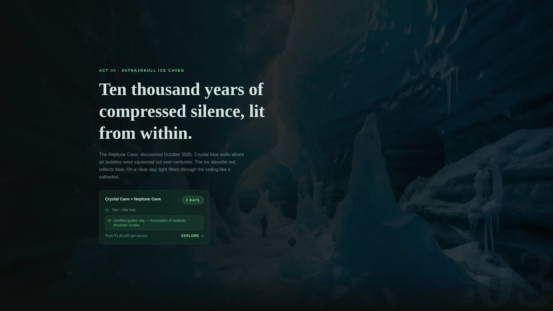 Iceland Journey Landing Page Template