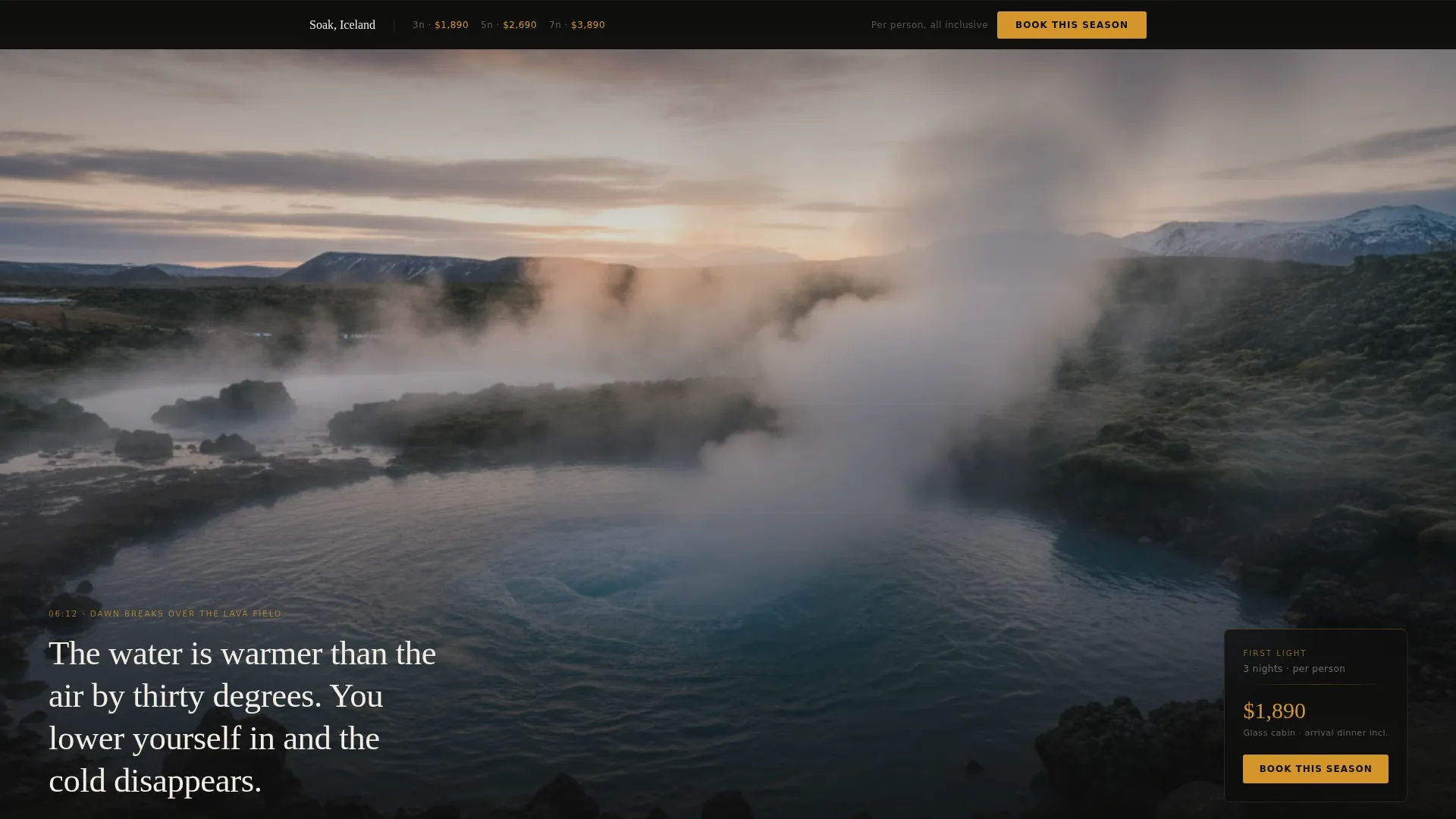 Iceland Travel Premium Booking Website Template