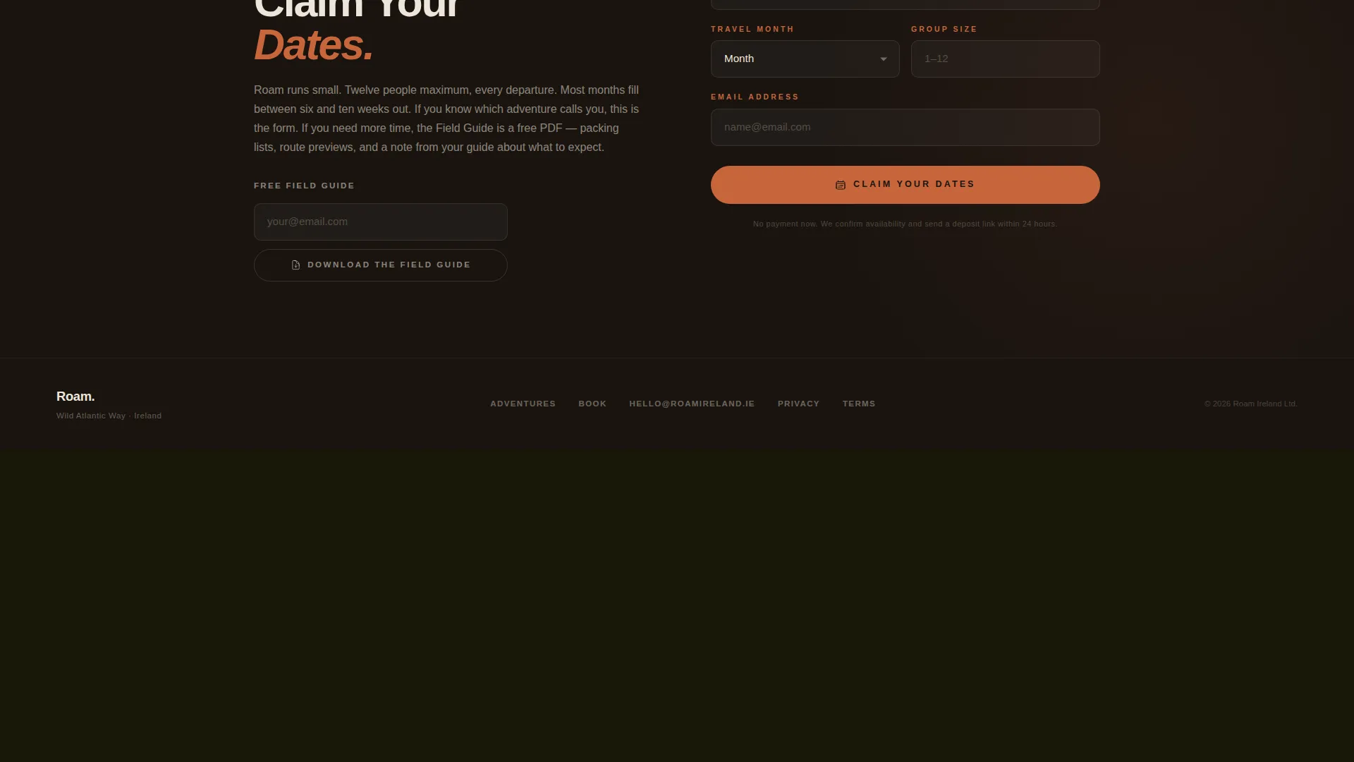 Ireland Travel Professional Website Template