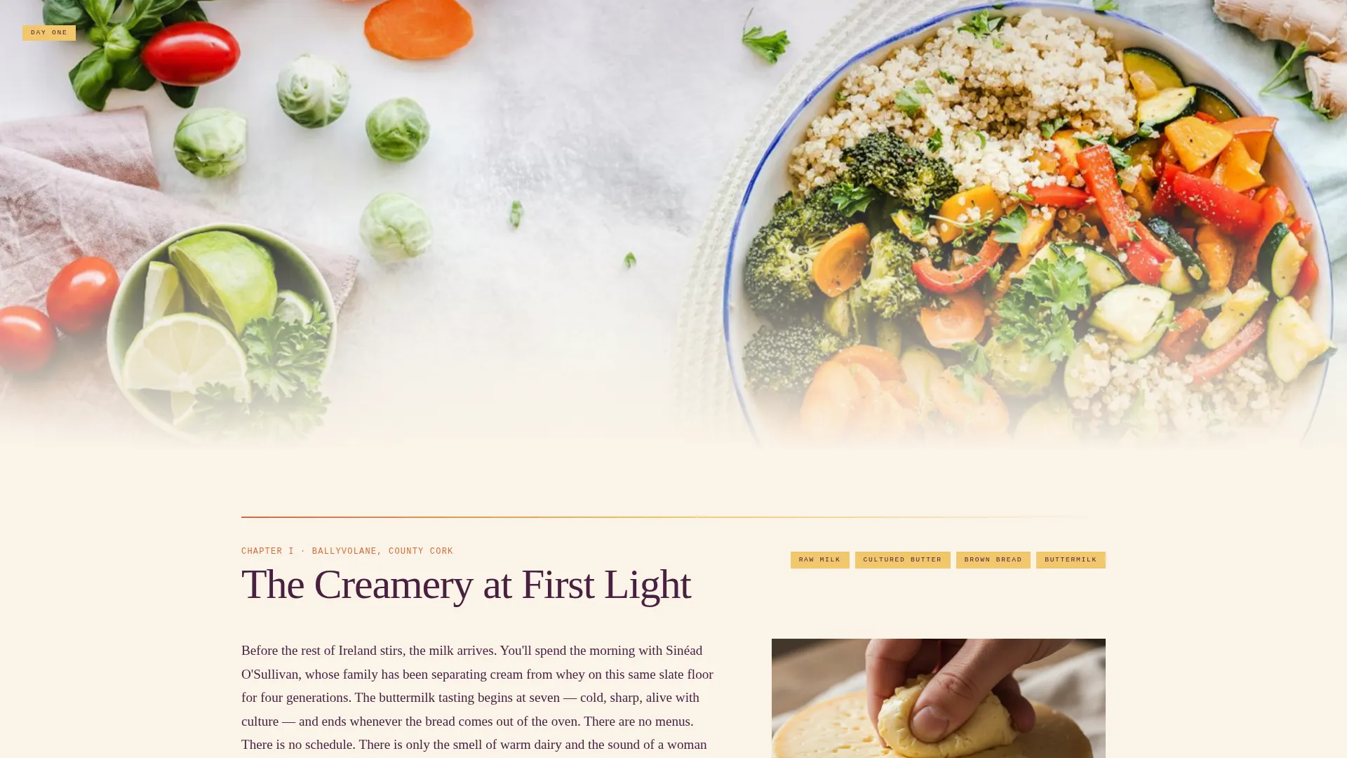 Immersive Culinary Landing Page Template