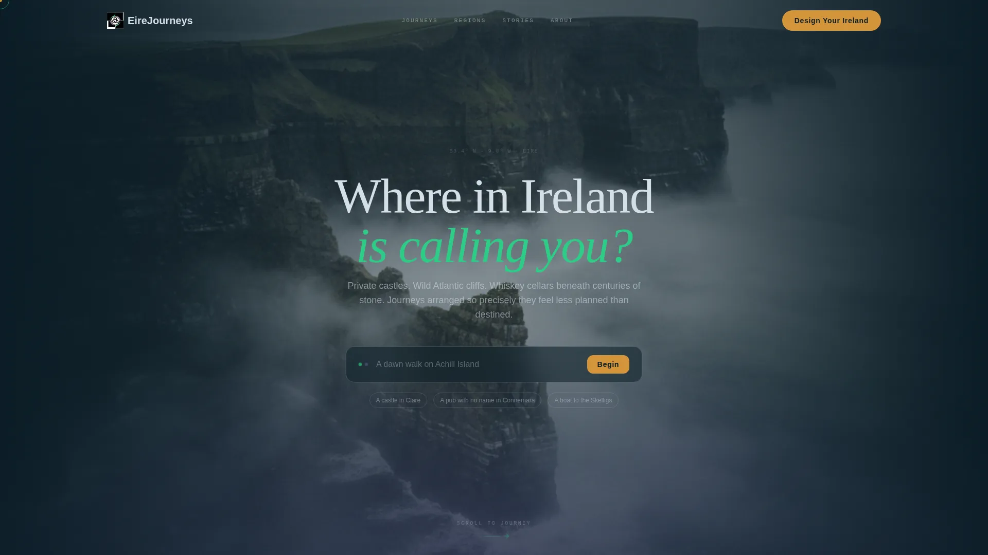 Ireland Travel Specialist Professional Website Template