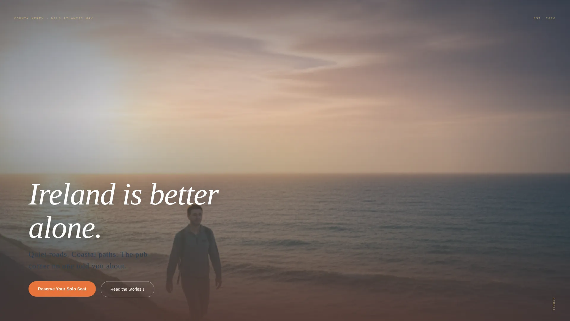 Immersive Ireland Solo Travel Landing Page Template