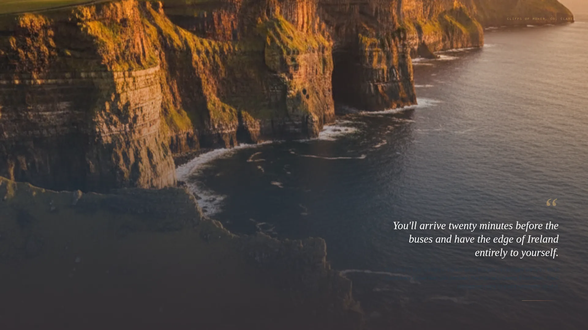 Immersive Ireland Solo Travel Landing Page Template