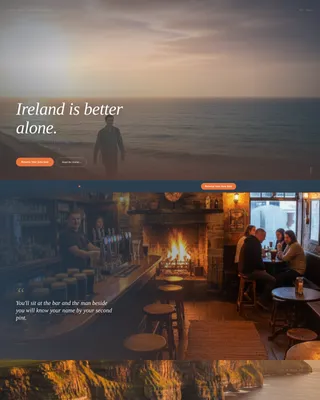 Immersive Ireland Solo Travel Landing Page Template