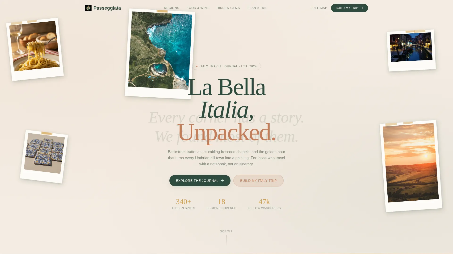 Italy Travel Blog Website Template