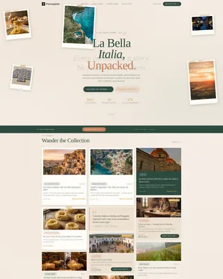 Italy Travel Blog Website Template