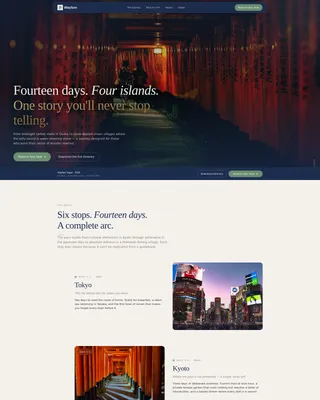 Japan Travel Booking Website Template