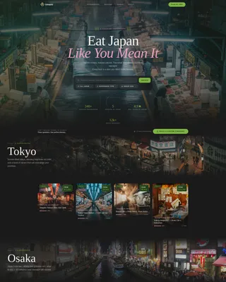 Japan Food & Culinary Tour Landing Page Template