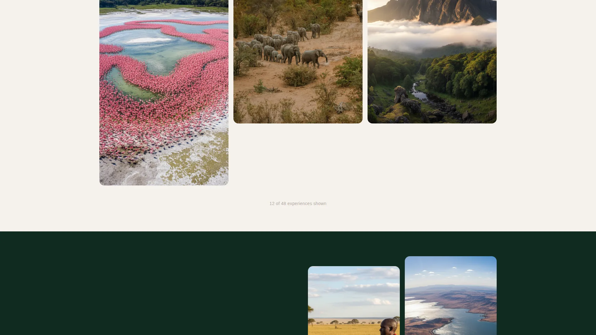 Cinematic Kenya Adventure Tour Landing Page Template