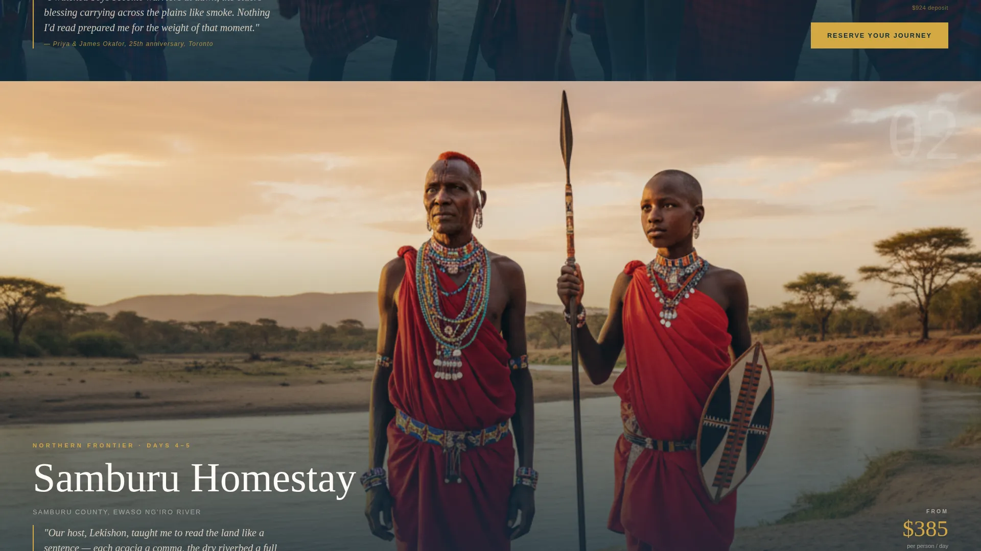 Kenya Cultural Tour Landing Page Template