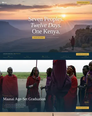 Kenya Cultural Tour Landing Page Template