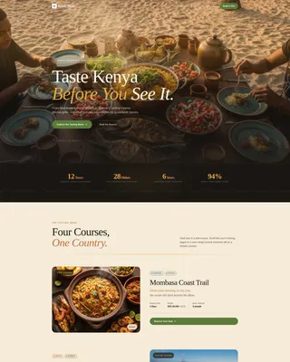 Kenya Food Tour Landing Page Template
