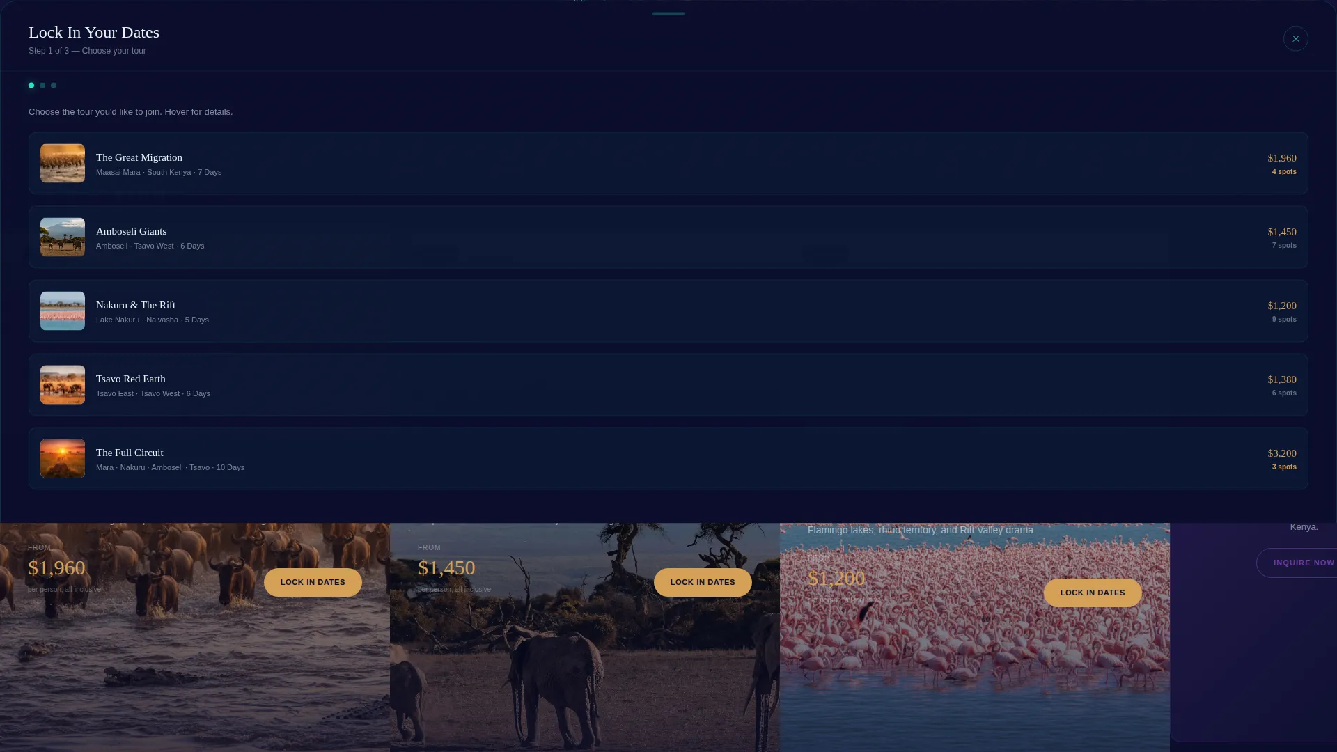 Kenya Group Tour Landing Page Template