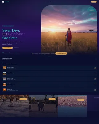 Kenya Group Tour Landing Page Template