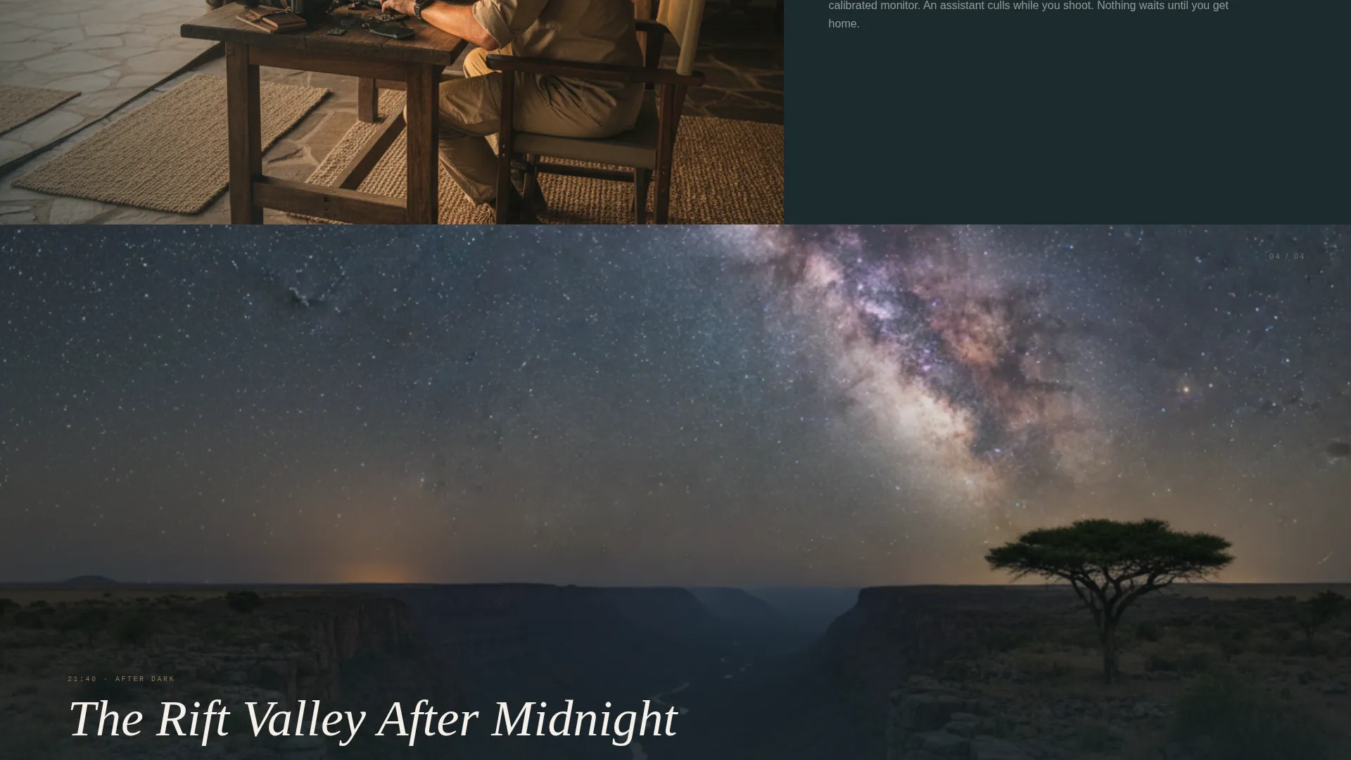 Kenya Photography Tour Landing Page Template