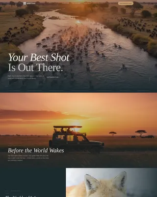 Kenya Photography Tour Landing Page Template