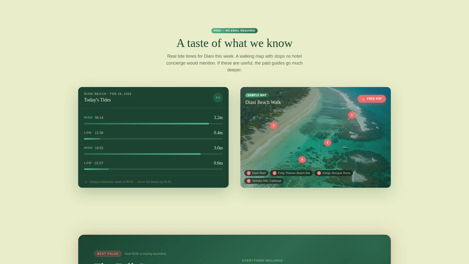 Kenya Coastal Travel Guide Landing Page Template
