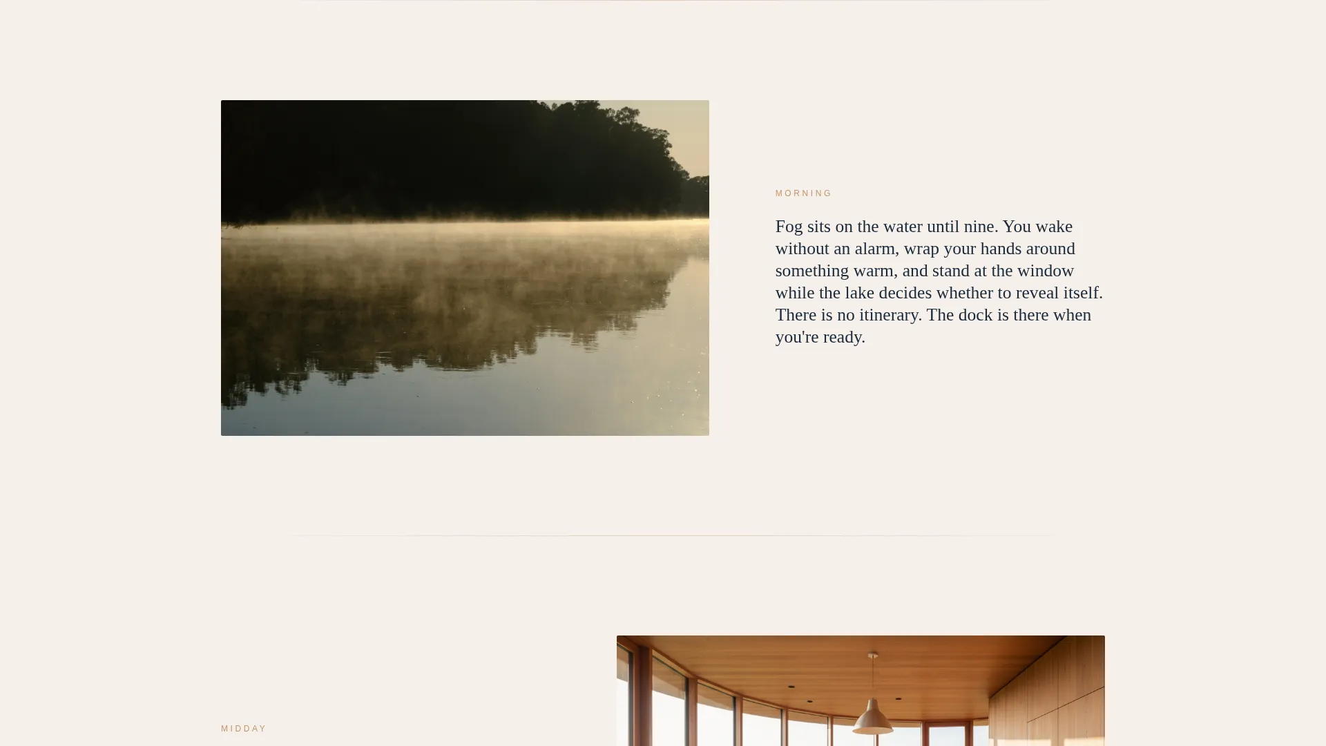 Lake House Rental Landing Page Template