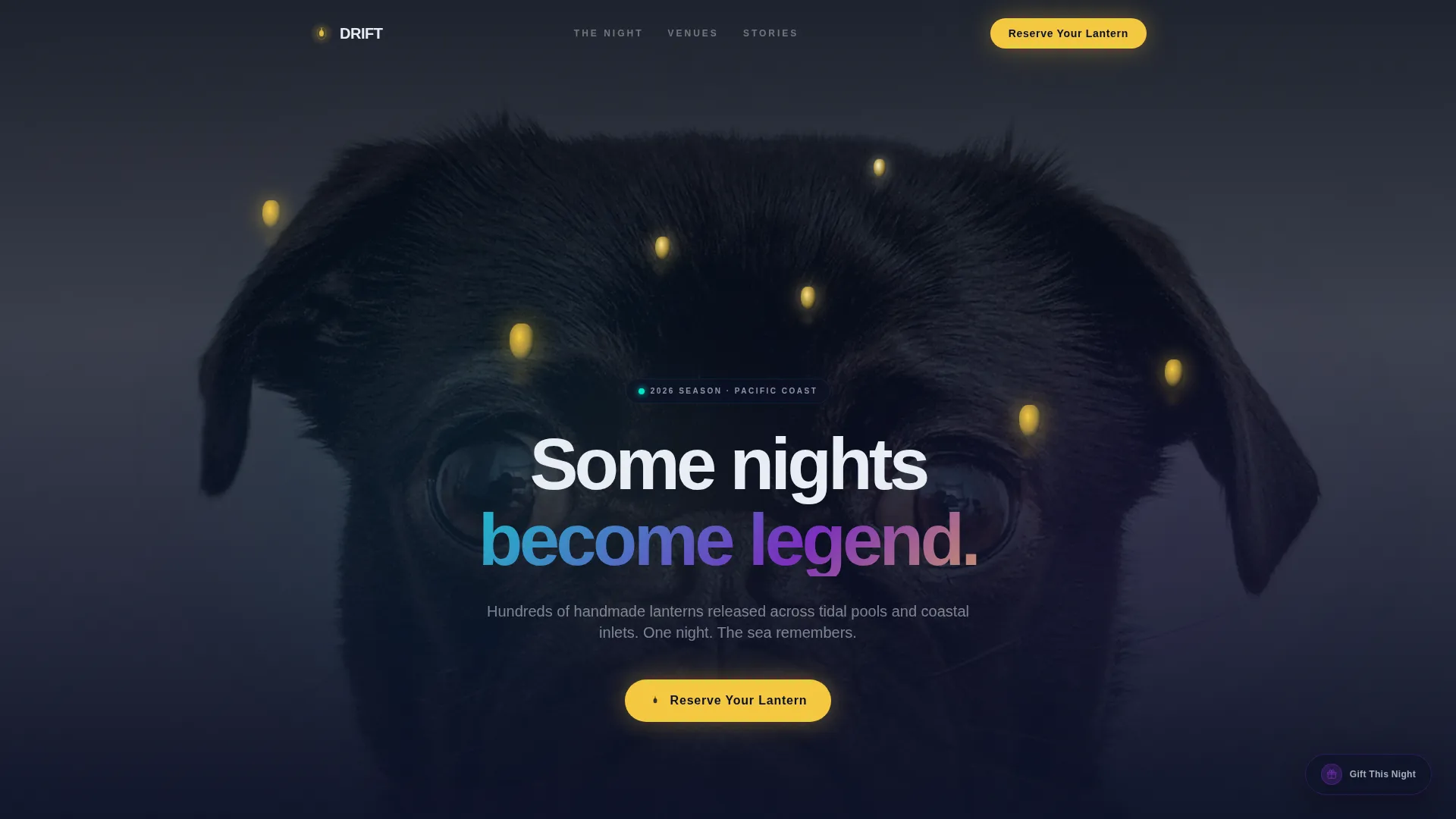 Coastal Lantern Festival Landing Page Template
