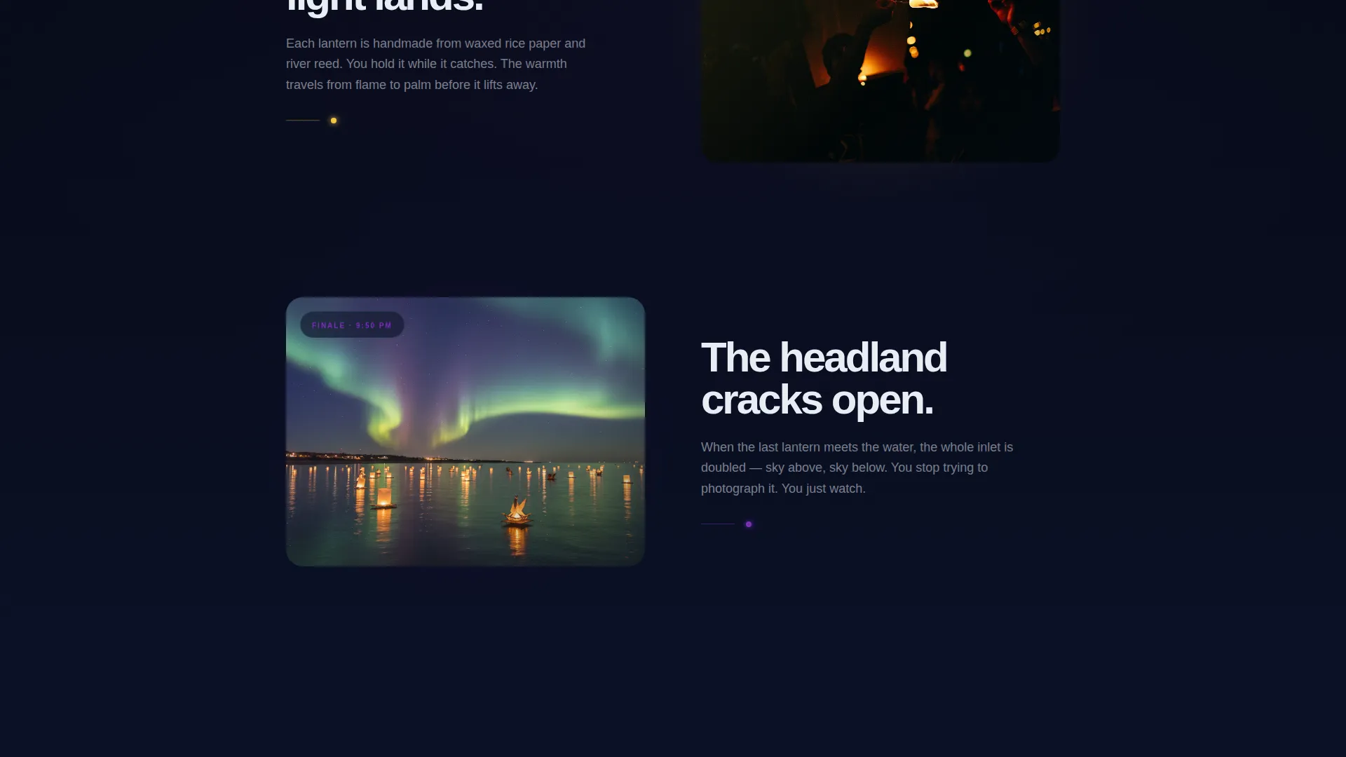 Coastal Lantern Festival Landing Page Template