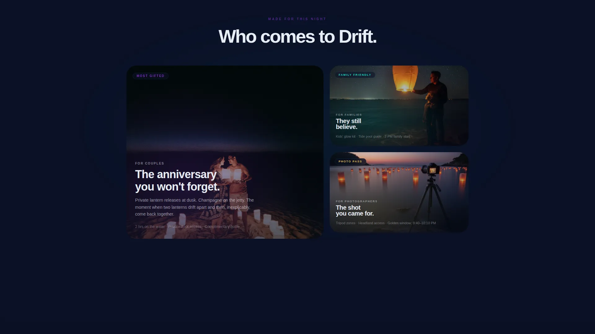 Coastal Lantern Festival Landing Page Template