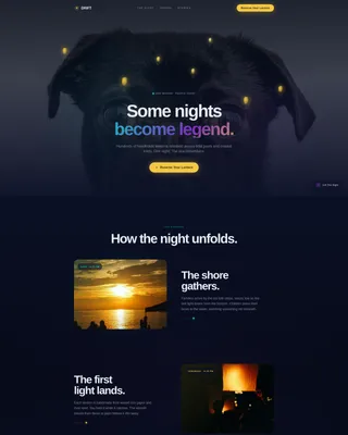 Coastal Lantern Festival Landing Page Template