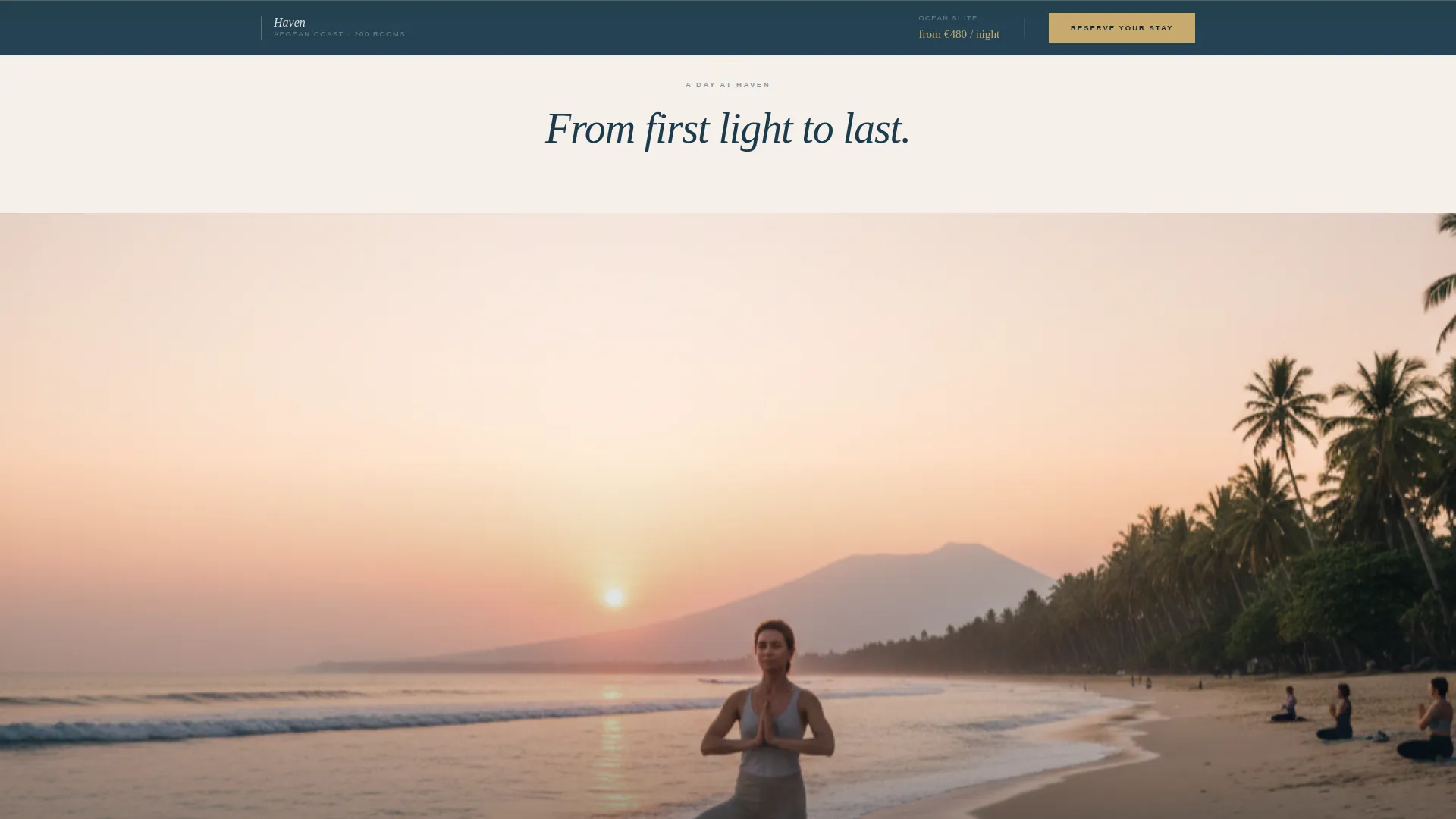 Immersive Luxury Hotel Landing Page Template