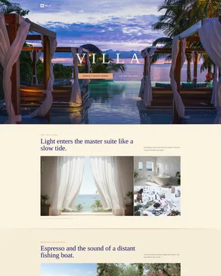Luxury Villa Gallery Landing Page Template