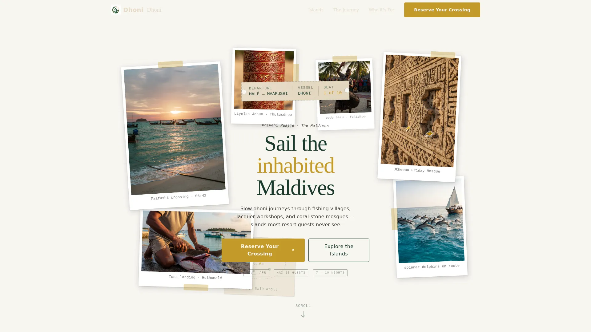 Maldives Cultural Tour Landing Page Template